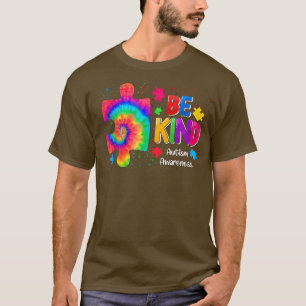 T-shirt Soyez gentil Pièces de Puzzle Tie Dye Cute Autisme