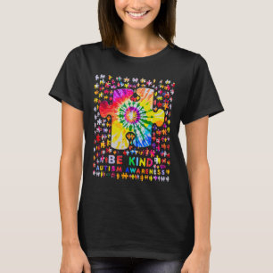 T-shirt Soyez Gentil Puzzle Tie Dye Sensibilisation à l'Au