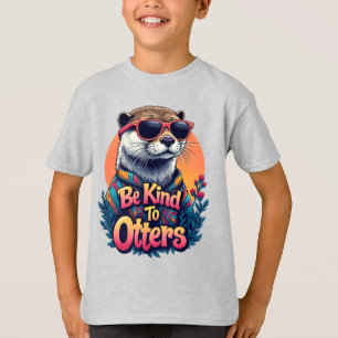 T-shirt Soyez Gentils Avec Les Loutres, Loutres De Mer Drô
