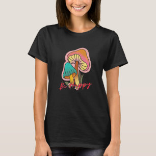 T-shirt Soyez Heureux Hippie Signe De Paix Yoga Hippies 70