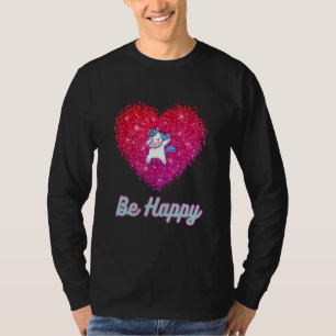T-shirt Soyez heureux Unicorne le plus Cutest Dab et Pink