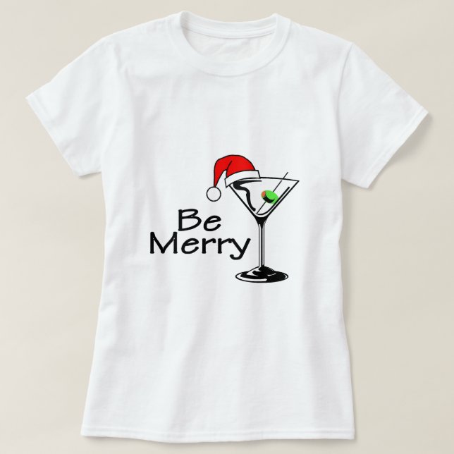 T-shirt Soyez Joyeux Noël Martini (Design devant)