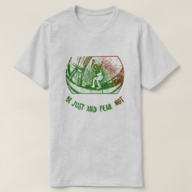 T-shirt Soyez juste et ne craignez pas le patinage en lign (Design devant)