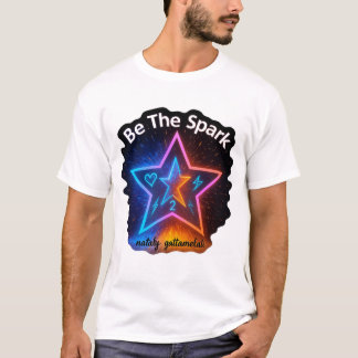 T-shirt Soyez L'Étincelle | Graphique en étoile de néon mo