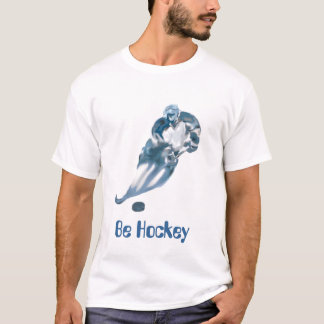 T-shirt Soyez l'hockey (bleu)