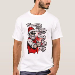 T-shirt Soyez Naughty Et Sauvez Père Noël Le Voyage