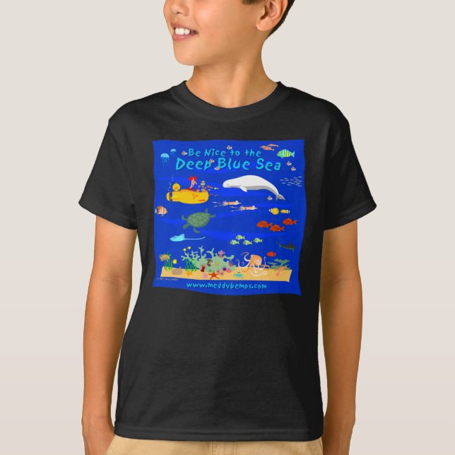T-shirt Soyez Nice vers la mer bleue profonde (Devant)