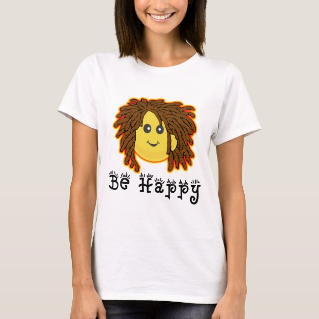 T-shirt Soyez Rasta heureux lundi Dreadlocks (Devant)