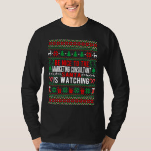T-shirt Soyez Sympa Avec Le Consultant En Marketing Santa