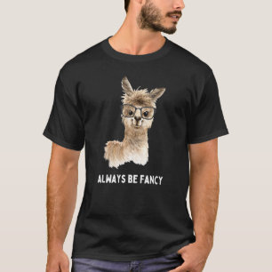 T-shirt Soyez Toujours Fantastique Llama Alpaca Avec Verre