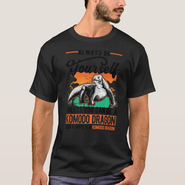T-shirt Soyez toujours vous-même Komodo Dragon Monitor Liz (Devant)