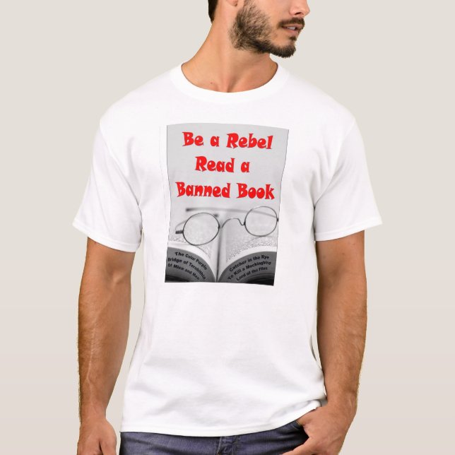 T-shirt Soyez un rebelle lisent un livre interdit (Devant)