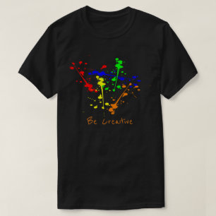 T-shirt Soyez un slogan créatif Paint splash art abstrait