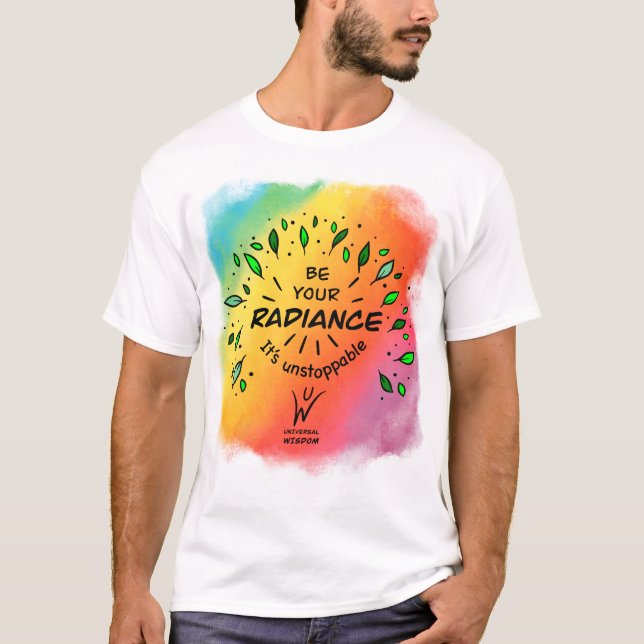 T-shirt Soyez votre arbre arc-en-ciel radieux (Devant)