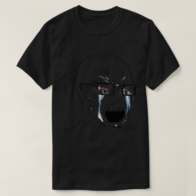 T-shirt Soyjak pleurant mème (Design devant)