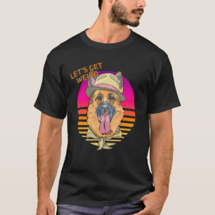 T-shirt Soyons bizarres Berger allemand avec chapeau Fedo