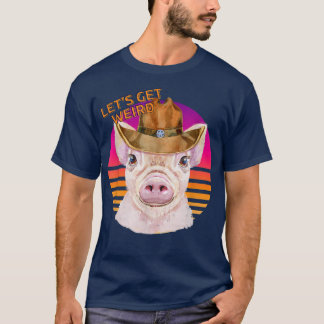 T-shirt Soyons Bizarres Cochon Sheriff Cowboy Avec Casquet