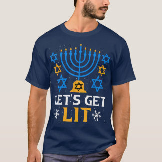 T-shirt Soyons Lit Hanoukka laide Noël Juif Menorah