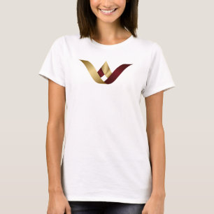 T-shirt Spa et beauté or monogramme lettre V