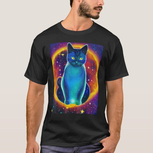 T-shirt Space Cat Kitty Kitten In Cat Style 5 (Devant)