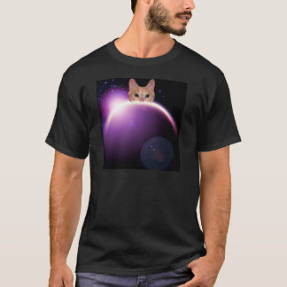 T-shirt Space Cat Planet LOL Funny Homme's Shirt
