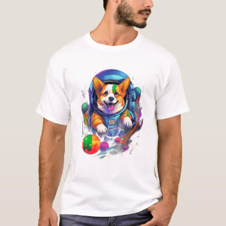 T-shirt Space Corgi Chien