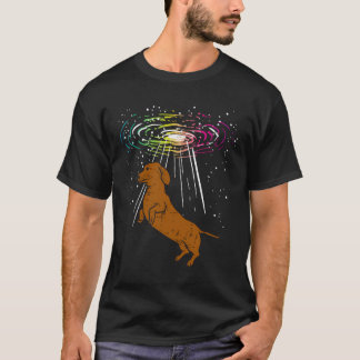 T-shirt Space Dachshund Weiner Saucisse Chien Galaxy Anima