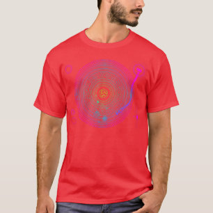 T-shirt Space DJ Solar System Tourne-disque Dance électron