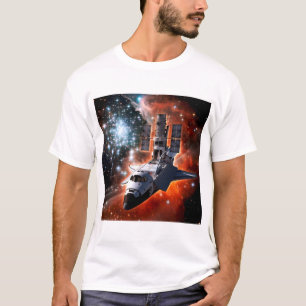 T-shirt Space Shuttle Atlantis Hubble Telescope Artwork
