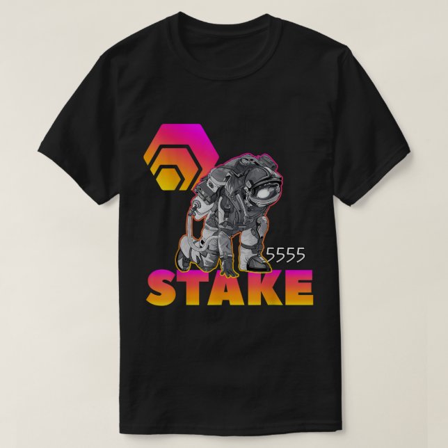 T-shirt Space Staker | Futuristic Crypto Astronaut (Design devant)