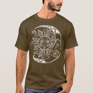 T-shirt Space Stations Constellation Rétro Sun Moon Cool C