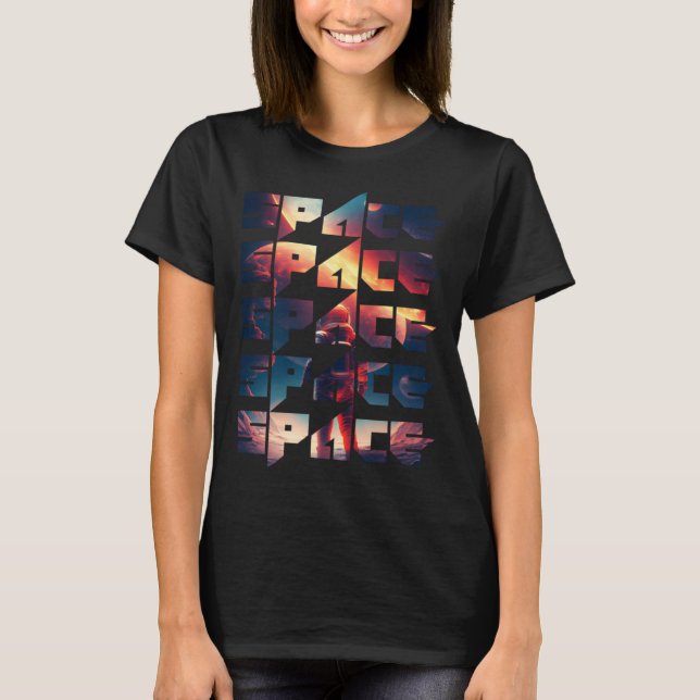 T-shirt Space Text Solar System Galactic Astro Space Enthu (Devant)