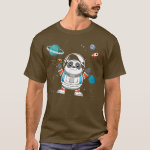T-shirt Space Travel Chine Zoo Animal Universe Panda Astro