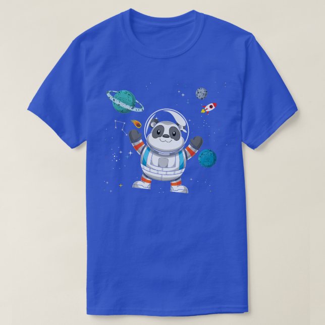 T-shirt Space Travel Chine Zoo Animal Universe Panda Astro (Design devant)