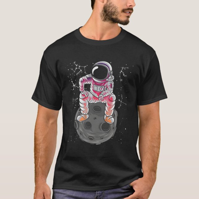T-shirt Spaceman Constellation Astronaut de la science art (Devant)