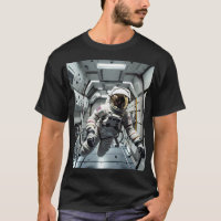 T-shirt Spaceman Floating Inspiré De La Gravité
