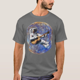T-shirt Spaceman Playing Guitar in space, music lover in t