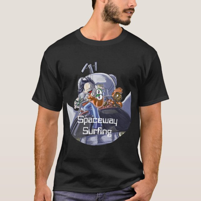 T-shirt Spaceway surfant (Devant)