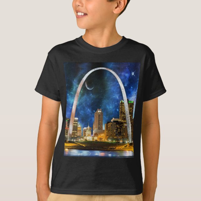 T-shirt Spacey St. Louis Skyline (Devant)