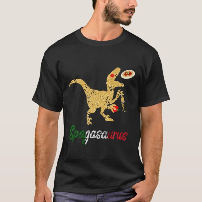 T-shirt Spaghetti Dinosaures Italien Drôle Pasta Dino Nood (Devant)