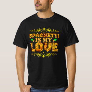 T-shirt spaghetti drôle est mon amour design