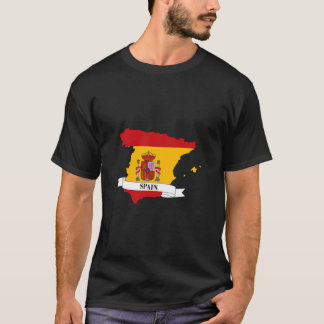 T-shirt spain flag map