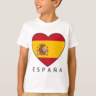 T-shirt Spain heart with black ESPANA