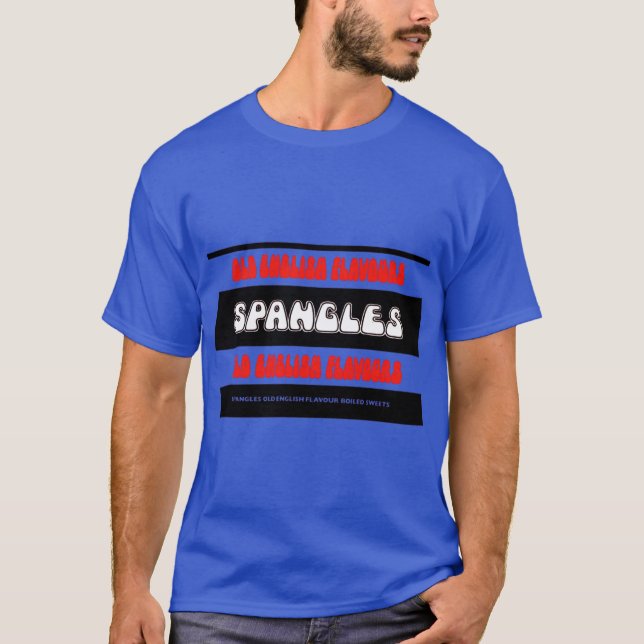 T-SHIRT SPANGLES OLD ENGLISH FLAVOURS WRAPPER (Devant)