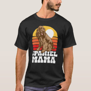 T-shirt Spaniel Mama Cute Retro Cocker 80s Sunset Vintage