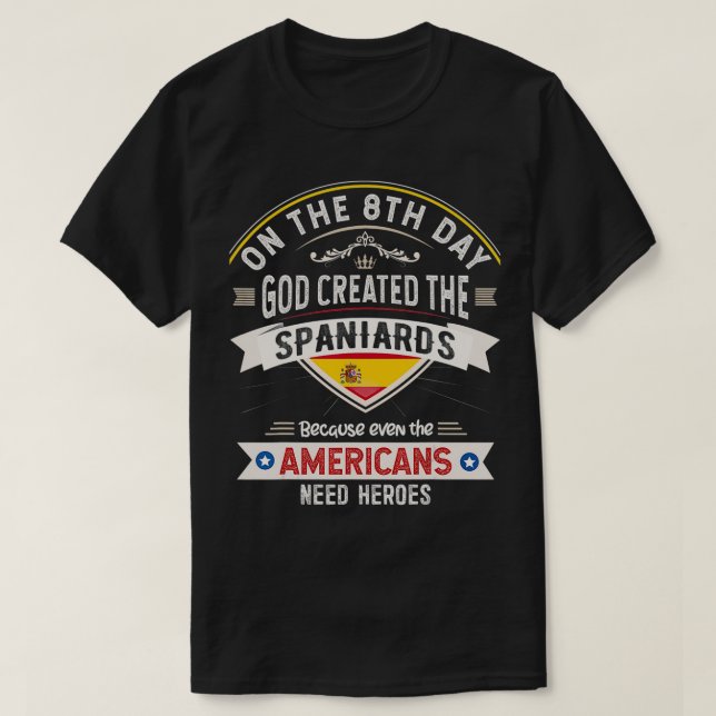 T-shirt Spanish Flag Funny National Spain Proud Men & Wome (Design devant)