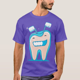T-shirt Sparkling sourit à l'icône vectorielle des dents p