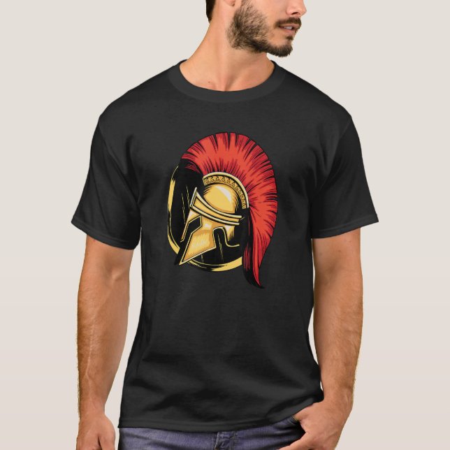 T-shirt Sparta Casque Guerrier Spartacus Spartan Molon Lab (Devant)