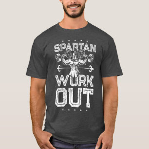 T-shirt Spartan Workout Lifting Weights Fitness Gym Sparta