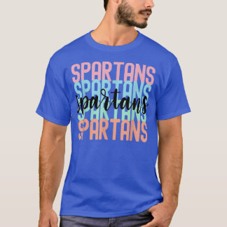 T-shirt Spartans Team Mascot School Spirit Game Nuit